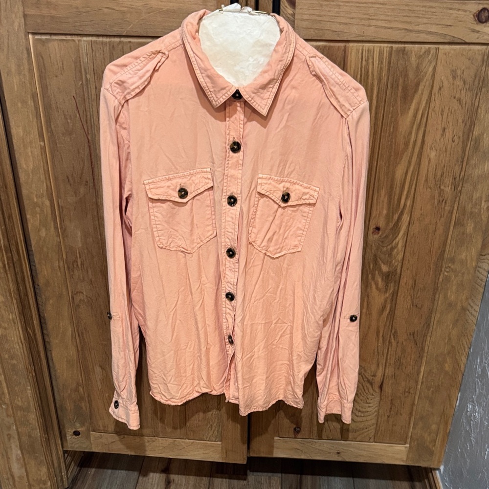 Stetson Peach Button Down Shirt